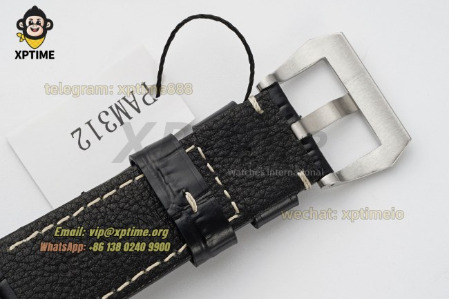 Luminor Marina PAM312 44mm VSF Black/Stick & Numeral on SS/LE Strap P9000 Luminor Marina PAM312 44mm VSF Black/Stick & Numeral on SS/LE Strap P9000