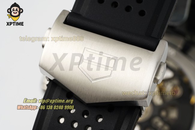 Carrera Cal. HEUER 01 Chrono 43mm XF Skeleton/Stick on SS/RU Strap A1887 Carrera Cal. HEUER 01 Chrono 43mm XF Skeleton/Stick on SS/RU Strap A1887