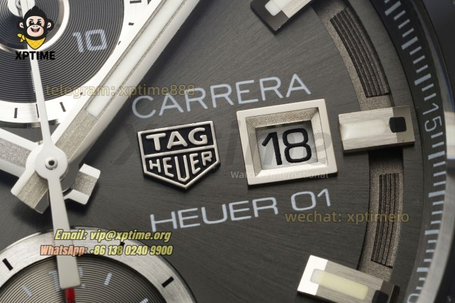 Carrera Cal. HEUER 01 Chrono 43mm XF Gray/Stick on SS/RU Strap A1887 Carrera Cal. HEUER 01 Chrono 43mm XF Gray/Stick on SS/RU Strap A1887