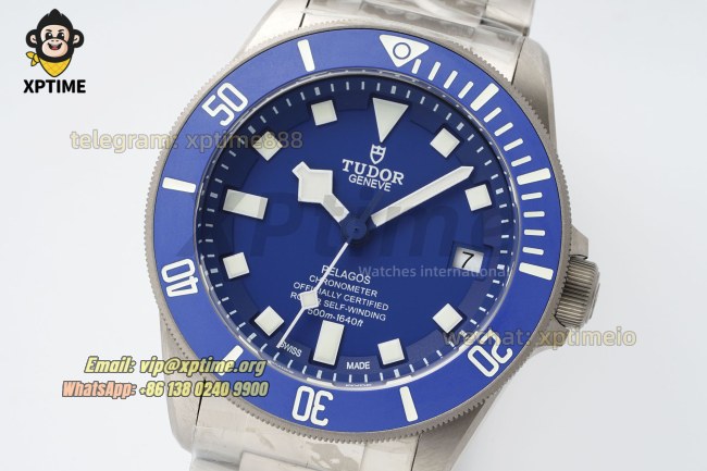Pelagos 42mm XF Blue/Box Markers on TI/TI Bracelet A2824 Pelagos 42mm XF Blue/Box Markers on TI/TI Bracelet A2824