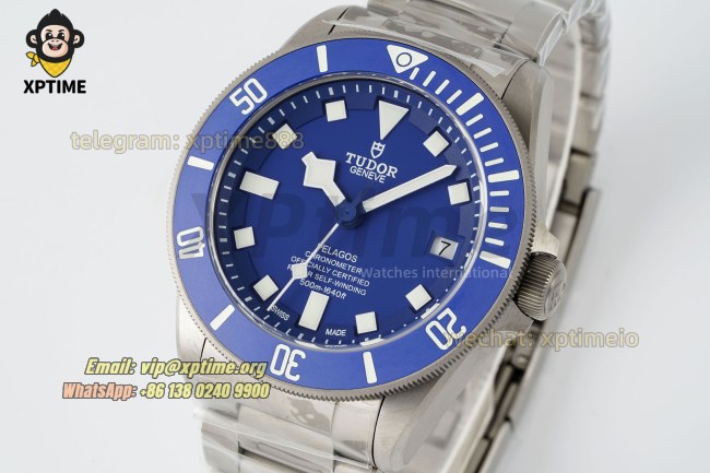 Pelagos 42mm XF Blue/Box Markers on TI/TI Bracelet A2824 Pelagos 42mm XF Blue/Box Markers on TI/TI Bracelet A2824