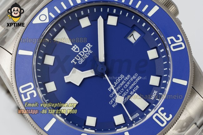 Pelagos 42mm XF Blue/Box Markers on TI/TI Bracelet A2824 Pelagos 42mm XF Blue/Box Markers on TI/TI Bracelet A2824