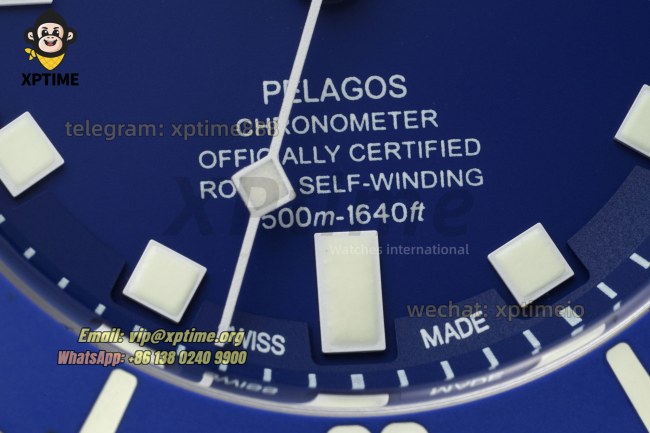Pelagos 42mm XF Blue/Box Markers on TI/TI Bracelet A2824 Pelagos 42mm XF Blue/Box Markers on TI/TI Bracelet A2824