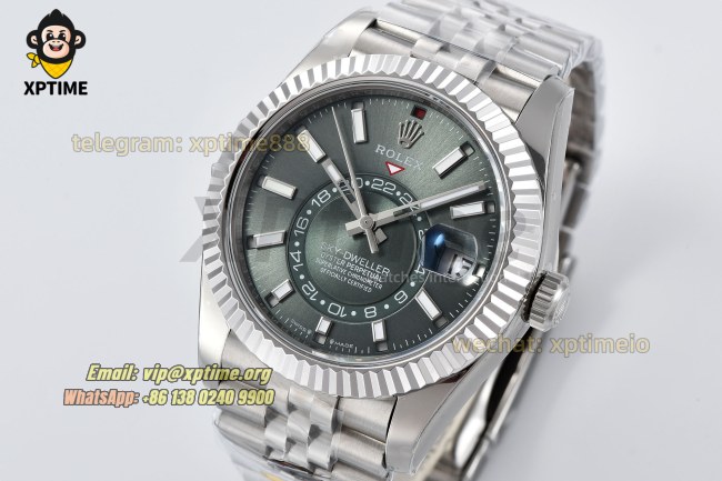 Sky-Dweller 326934 42mm ZF Green/Sticks & Numerals on Jub SS/SS Bracelet A2824 Sky-Dweller 326934 42mm ZF Green/Sticks & Numerals on Jub SS/SS Bracelet A2824