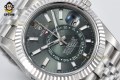 Sky-Dweller 326934 42mm ZF Green/Sticks & Numerals on Jub SS/SS Bracelet A2824 Sky-Dweller 326934 42mm ZF Green/Sticks & Numerals on Jub SS/SS Bracelet A2824