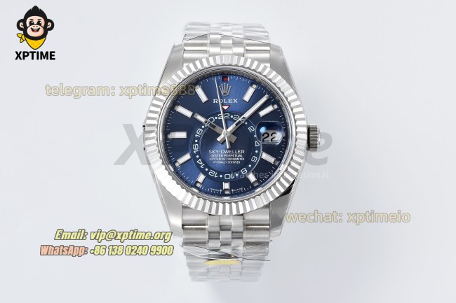 Sky-Dweller 326934 42mm ZF Blue/Sticks & Numerals on Jub SS/SS Bracelet A2824 Sky-Dweller 326934 42mm ZF Blue/Sticks & Numerals on Jub SS/SS Bracelet A2824