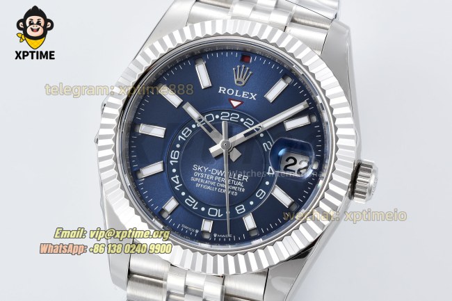 Sky-Dweller 326934 42mm ZF Blue/Sticks & Numerals on Jub SS/SS Bracelet A2824 Sky-Dweller 326934 42mm ZF Blue/Sticks & Numerals on Jub SS/SS Bracelet A2824