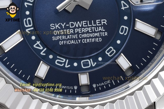Sky-Dweller 326934 42mm ZF Blue/Sticks & Numerals on Jub SS/SS Bracelet A2824 Sky-Dweller 326934 42mm ZF Blue/Sticks & Numerals on Jub SS/SS Bracelet A2824