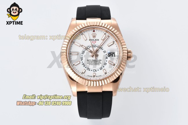 Sky-Dweller 336235 42mm ZF White/Sticks & Numerals on RG/RU Bracelet A2824 (Weighted) Sky-Dweller 336235 42mm ZF White/Sticks & Numerals on RG/RU Bracelet A2824 (Weighted)