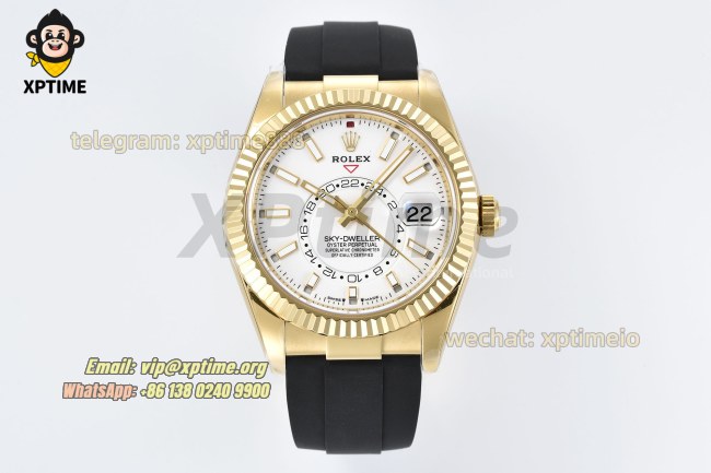 Sky-Dweller 336238 42mm ZF White/Sticks & Numerals on YG/RU Bracelet A2824 (Weighted) Sky-Dweller 336238 42mm ZF White/Sticks & Numerals on YG/RU Bracelet A2824 (Weighted)
