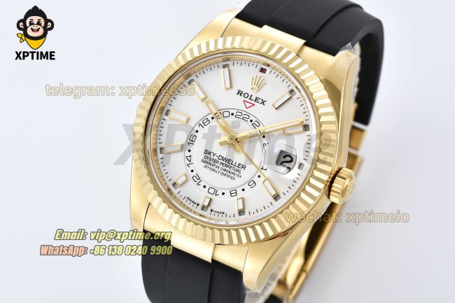 Sky-Dweller 336238 42mm ZF White/Sticks & Numerals on YG/RU Bracelet A2824 (Weighted) Sky-Dweller 336238 42mm ZF White/Sticks & Numerals on YG/RU Bracelet A2824 (Weighted)