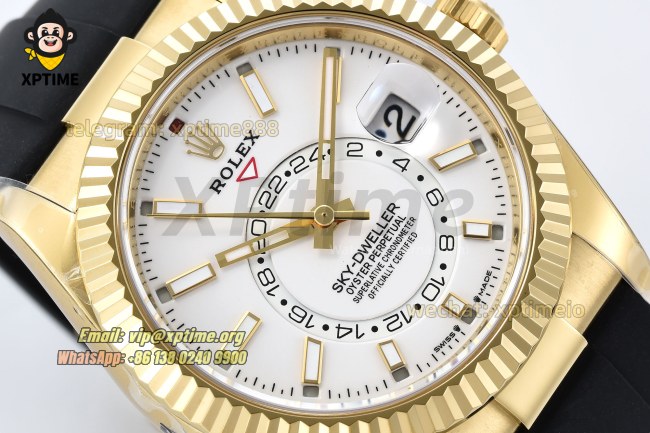 Sky-Dweller 336238 42mm ZF White/Sticks & Numerals on YG/RU Bracelet A2824 (Weighted) Sky-Dweller 336238 42mm ZF White/Sticks & Numerals on YG/RU Bracelet A2824 (Weighted)