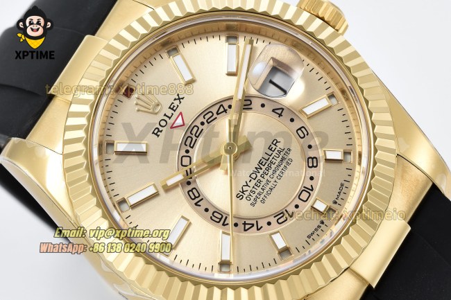 Sky-Dweller 336238 42mm ZF Golden/Sticks & Numerals on YG/RU Bracelet A2824 (Weighted) Sky-Dweller 336238 42mm ZF Golden/Sticks & Numerals on YG/RU Bracelet A2824 (Weighted)