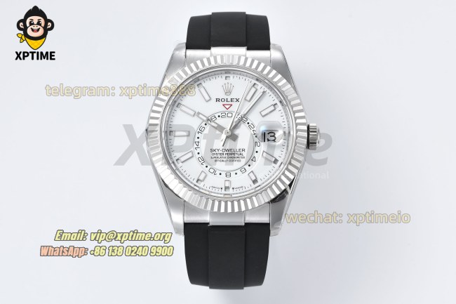 Sky-Dweller 336234 42mm ZF White/Sticks & Numerals on SS/RU Bracelet A2824 (Weighted) Sky-Dweller 336234 42mm ZF White/Sticks & Numerals on SS/RU Bracelet A2824 (Weighted)
