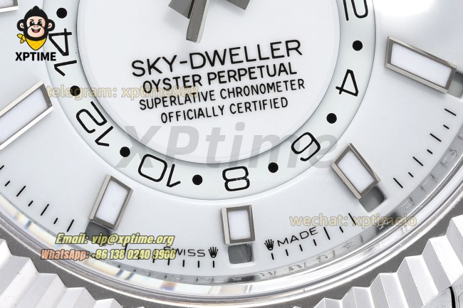Sky-Dweller 336234 42mm ZF White/Sticks & Numerals on SS/RU Bracelet A2824 (Weighted) Sky-Dweller 336234 42mm ZF White/Sticks & Numerals on SS/RU Bracelet A2824 (Weighted)