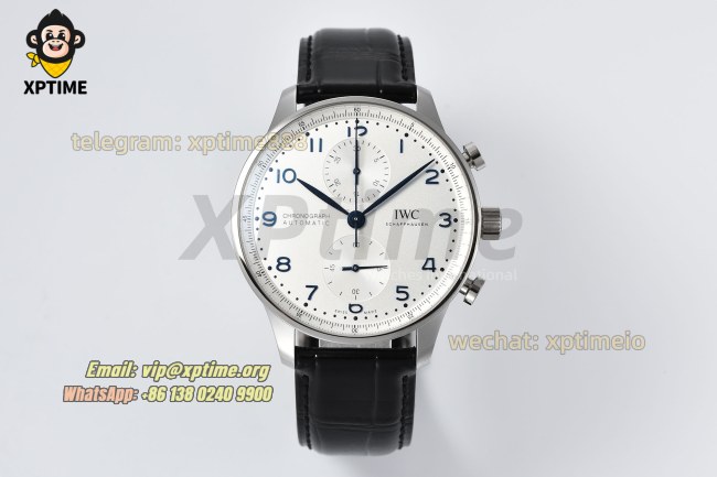 Portugieser Chrono IW371605 41mm ZF White/Numeral on SS/LE Strap A69355 Portugieser Chrono IW371605 41mm ZF White/Numeral on SS/LE Strap A69355