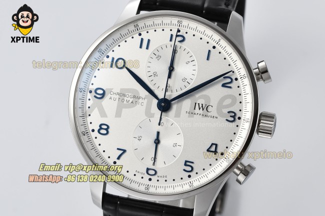 Portugieser Chrono IW371605 41mm ZF White/Numeral on SS/LE Strap A69355 Portugieser Chrono IW371605 41mm ZF White/Numeral on SS/LE Strap A69355