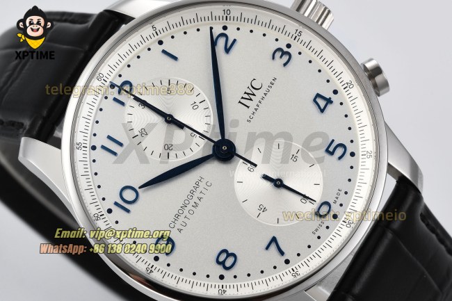 Portugieser Chrono IW371605 41mm ZF White/Numeral on SS/LE Strap A69355 Portugieser Chrono IW371605 41mm ZF White/Numeral on SS/LE Strap A69355