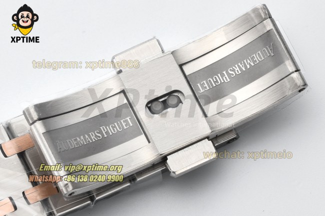 Royal Oak Ladies 67650 33mm ZF White/Stick on RG/SS Bracelet Swiss Quartz Royal Oak Ladies 67650 33mm ZF White/Stick on RG/SS Bracelet Swiss Quartz