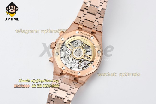 Royal Oak Chrono 26239OR 41mm ZF White/Stick on RG/RG Bracelet SH4401 Super Clone Royal Oak Chrono 26239OR 41mm ZF White/Stick on RG/RG Bracelet SH4401 Super Clone