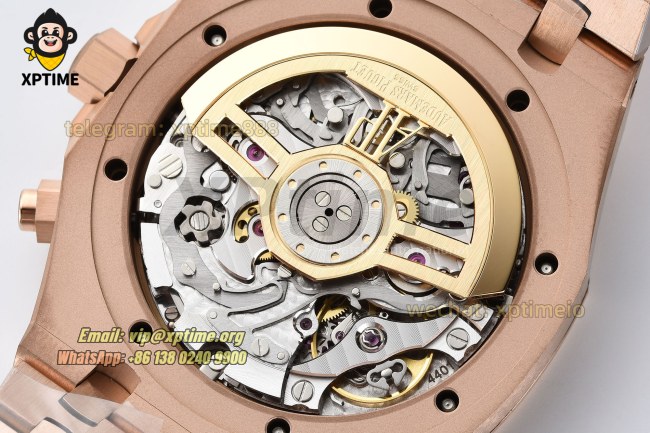 Royal Oak Chrono 26239OR 41mm ZF Black/Stick on RG/RG Bracelet SH4401 Super Clone Royal Oak Chrono 26239OR 41mm ZF Black/Stick on RG/RG Bracelet SH4401 Super Clone