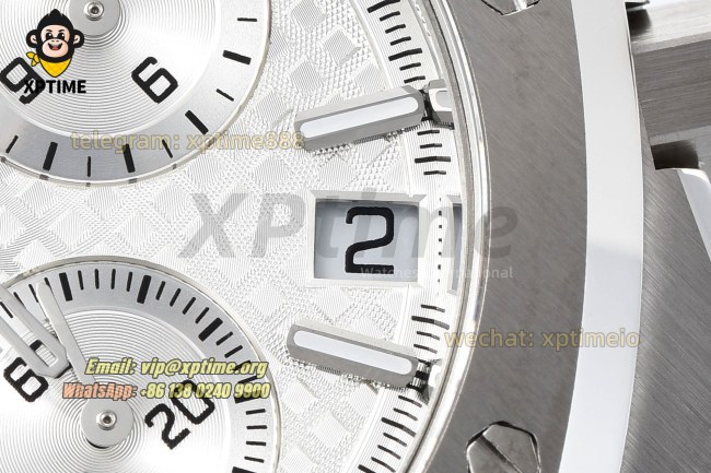 Royal Oak Chrono 26240ST 41mm ZF White/Stick on SS/SS Bracelet SH4401 Super Clone Royal Oak Chrono 26240ST 41mm ZF White/Stick on SS/SS Bracelet SH4401 Super Clone