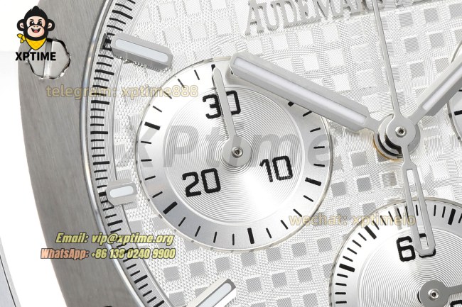 Royal Oak Chrono 26240ST 41mm ZF White/Stick on SS/SS Bracelet SH4401 Super Clone Royal Oak Chrono 26240ST 41mm ZF White/Stick on SS/SS Bracelet SH4401 Super Clone