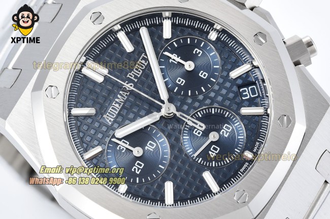 Royal Oak Chrono 26240ST 41mm ZF Blue/Stick on SS/SS Bracelet SH4401 Super Clone Royal Oak Chrono 26240ST 41mm ZF Blue/Stick on SS/SS Bracelet SH4401 Super Clone