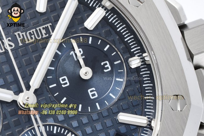 Royal Oak Chrono 26240ST 41mm ZF Blue/Stick on SS/SS Bracelet SH4401 Super Clone Royal Oak Chrono 26240ST 41mm ZF Blue/Stick on SS/SS Bracelet SH4401 Super Clone
