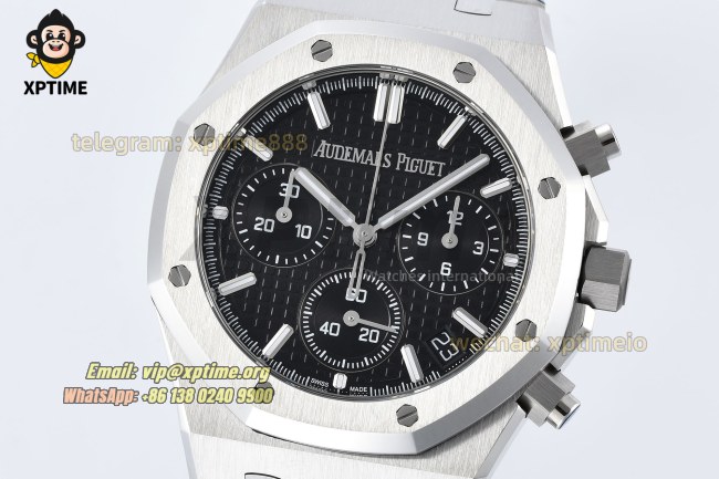 Royal Oak Chrono 26240ST 41mm ZF Black/Stick on SS/SS Bracelet SH4401 Super Clone Royal Oak Chrono 26240ST 41mm ZF Black/Stick on SS/SS Bracelet SH4401 Super Clone