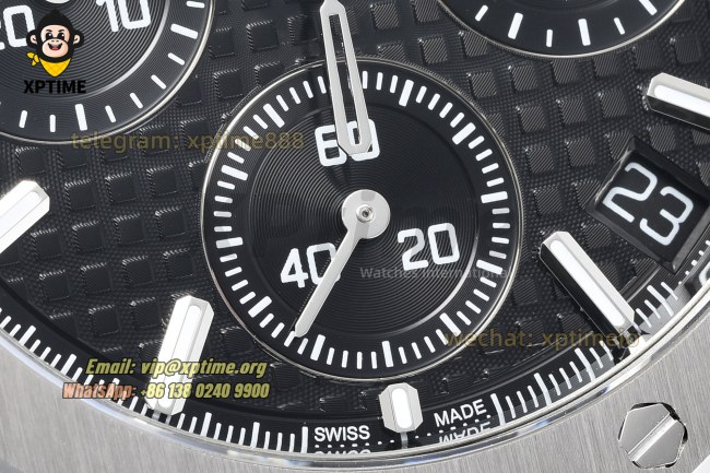 Royal Oak Chrono 26240ST 41mm ZF Black/Stick on SS/SS Bracelet SH4401 Super Clone Royal Oak Chrono 26240ST 41mm ZF Black/Stick on SS/SS Bracelet SH4401 Super Clone