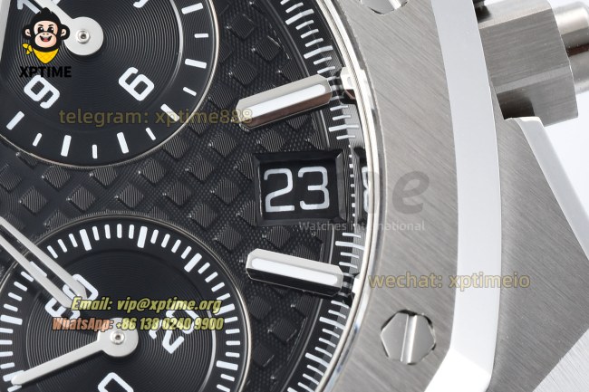 Royal Oak Chrono 26240ST 41mm ZF Black/Stick on SS/SS Bracelet SH4401 Super Clone Royal Oak Chrono 26240ST 41mm ZF Black/Stick on SS/SS Bracelet SH4401 Super Clone