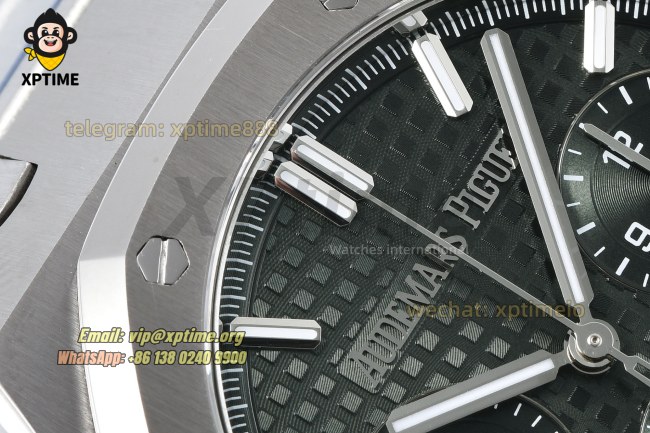 Royal Oak Chrono 26240ST 41mm ZF Green/Stick on SS/SS Bracelet SH4401 Super Clone Royal Oak Chrono 26240ST 41mm ZF Green/Stick on SS/SS Bracelet SH4401 Super Clone