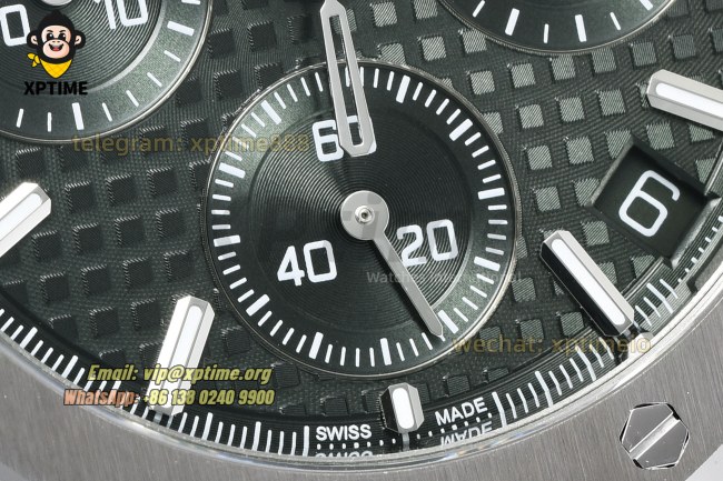 Royal Oak Chrono 26240ST 41mm ZF Green/Stick on SS/SS Bracelet SH4401 Super Clone Royal Oak Chrono 26240ST 41mm ZF Green/Stick on SS/SS Bracelet SH4401 Super Clone