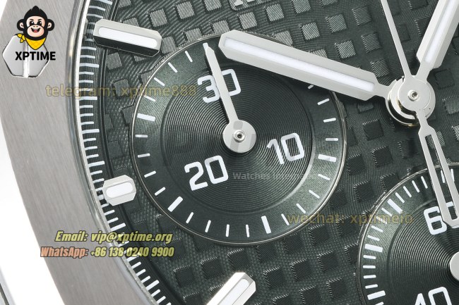 Royal Oak Chrono 26240ST 41mm ZF Green/Stick on SS/SS Bracelet SH4401 Super Clone Royal Oak Chrono 26240ST 41mm ZF Green/Stick on SS/SS Bracelet SH4401 Super Clone