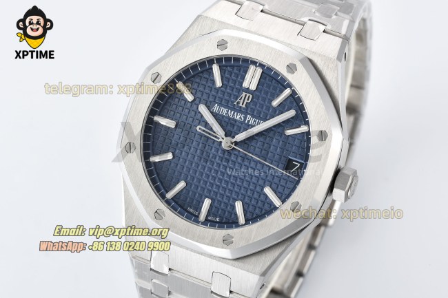 Royal Oak 15500 41mm ZF Blue/Stick on SS/SS Bracelet V3 A4302 Super Clone Royal Oak 15500 41mm ZF Blue/Stick on SS/SS Bracelet V3 A4302 Super Clone