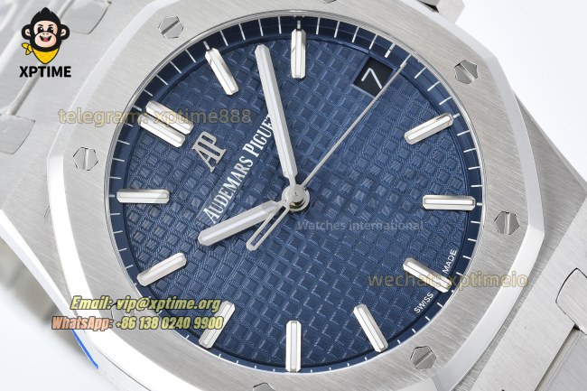 Royal Oak 15500 41mm ZF Blue/Stick on SS/SS Bracelet V3 A4302 Super Clone Royal Oak 15500 41mm ZF Blue/Stick on SS/SS Bracelet V3 A4302 Super Clone