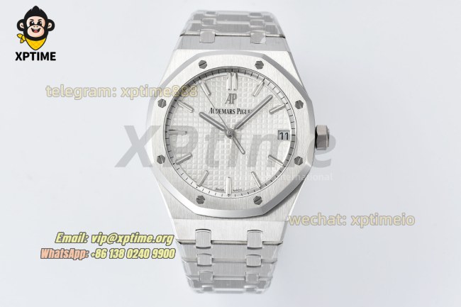 Royal Oak 15500 41mm ZF White/Stick on SS/SS Bracelet V3 A4302 Super Clone Royal Oak 15500 41mm ZF White/Stick on SS/SS Bracelet V3 A4302 Super Clone