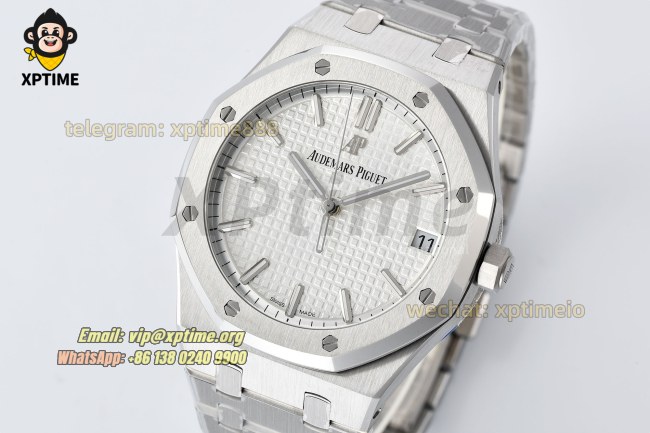 Royal Oak 15500 41mm ZF White/Stick on SS/SS Bracelet V3 A4302 Super Clone Royal Oak 15500 41mm ZF White/Stick on SS/SS Bracelet V3 A4302 Super Clone