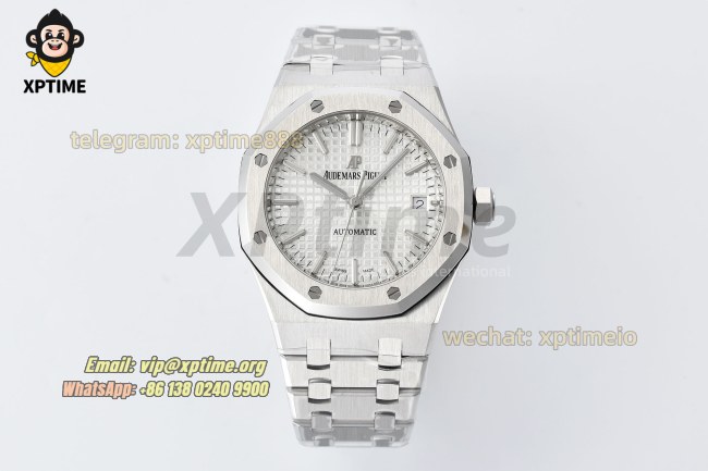 Royal Oak 15450 37mm ZF White/Stick on SS/SS Bracelet SA3120 Super Clone Royal Oak 15450 37mm ZF White/Stick on SS/SS Bracelet SA3120 Super Clone