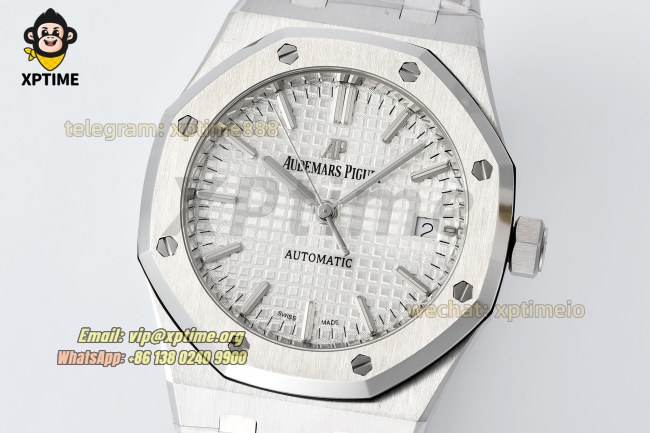 Royal Oak 15450 37mm ZF White/Stick on SS/SS Bracelet SA3120 Super Clone Royal Oak 15450 37mm ZF White/Stick on SS/SS Bracelet SA3120 Super Clone