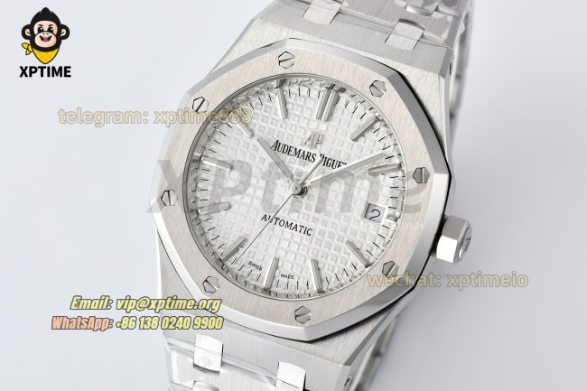 Royal Oak 15450 37mm ZF White/Stick on SS/SS Bracelet SA3120 Super Clone Royal Oak 15450 37mm ZF White/Stick on SS/SS Bracelet SA3120 Super Clone