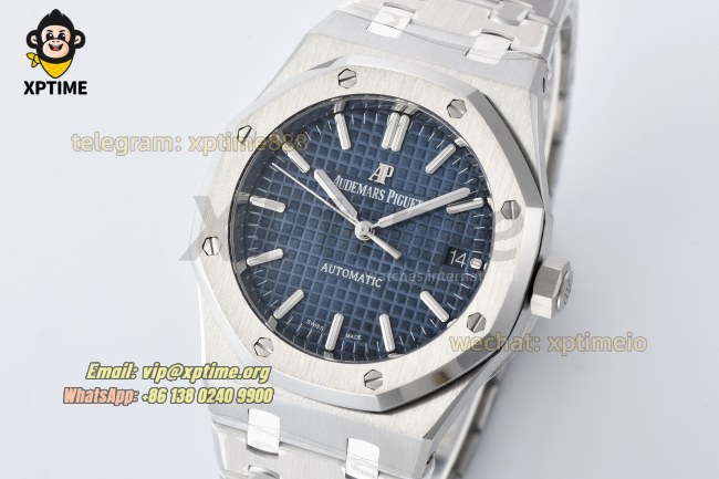 Royal Oak 15450 37mm ZF Blue/Stick on SS/SS Bracelet SA3120 Super Clone Royal Oak 15450 37mm ZF Blue/Stick on SS/SS Bracelet SA3120 Super Clone
