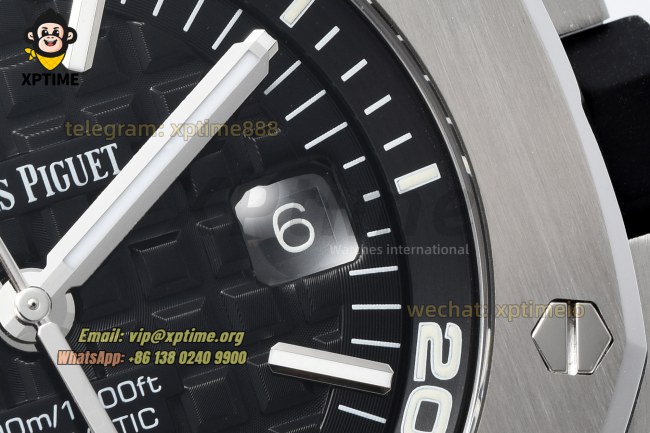 Royal Oak Offshore Diver 15703 42mm ZF Black/Stick on SS/RU Strap SA3120 Super Clone Royal Oak Offshore Diver 15703 42mm ZF Black/Stick on SS/RU Strap SA3120 Super Clone