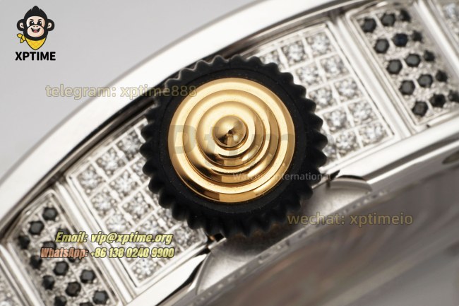 RM07-01 Ladies 31.5mm ZF Black/Full Damond Sketelon on SS/RU Strap CRMA2 RM07-01 Ladies 31.5mm ZF Black/Full Damond Sketelon on SS/RU Strap CRMA2