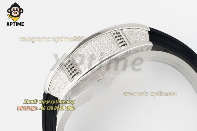 RM07-01 Ladies 31.5mm ZF Black/Full Damond Sketelon on SS/RU Strap CRMA2 RM07-01 Ladies 31.5mm ZF Black/Full Damond Sketelon on SS/RU Strap CRMA2
