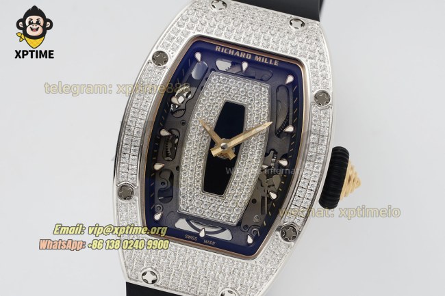 RM07-01 Ladies 31.5mm ZF Black/Full Damond Sketelon on SS/RU Strap CRMA2 RM07-01 Ladies 31.5mm ZF Black/Full Damond Sketelon on SS/RU Strap CRMA2