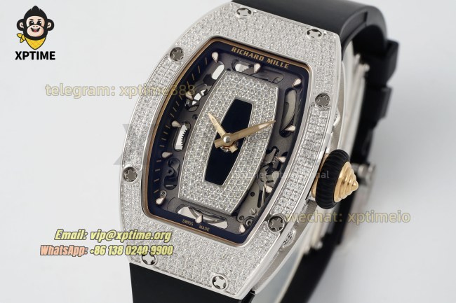 RM07-01 Ladies 31.5mm ZF Black/Full Damond Sketelon on SS/RU Strap CRMA2 RM07-01 Ladies 31.5mm ZF Black/Full Damond Sketelon on SS/RU Strap CRMA2