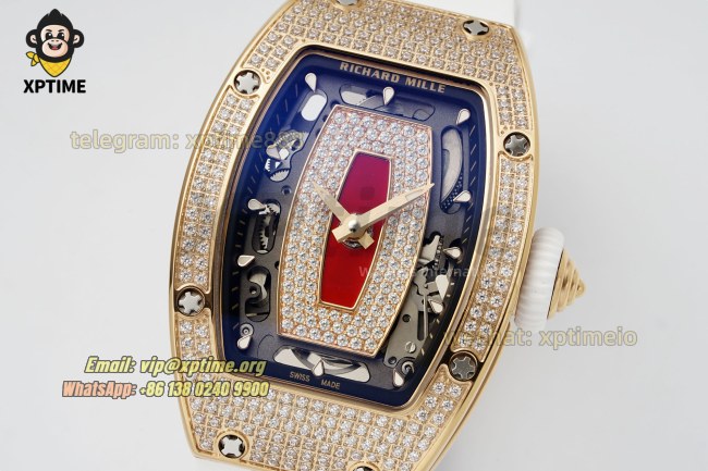 RM07-01 Ladies 31.5mm ZF RG Red/Full Damond Sketelon on RG/RU Strap CRMA2 RM07-01 Ladies 31.5mm ZF RG Red/Full Damond Sketelon on RG/RU Strap CRMA2