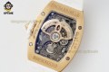 RM07-01 Ladies 31.5mm ZF RG White/Full Damond Sketelon on RG/RU Strap CRMA2 RM07-01 Ladies 31.5mm ZF RG White/Full Damond Sketelon on RG/RU Strap CRMA2